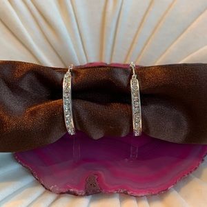 Sterling Silver Cubic Zirconia Hoop Earrings